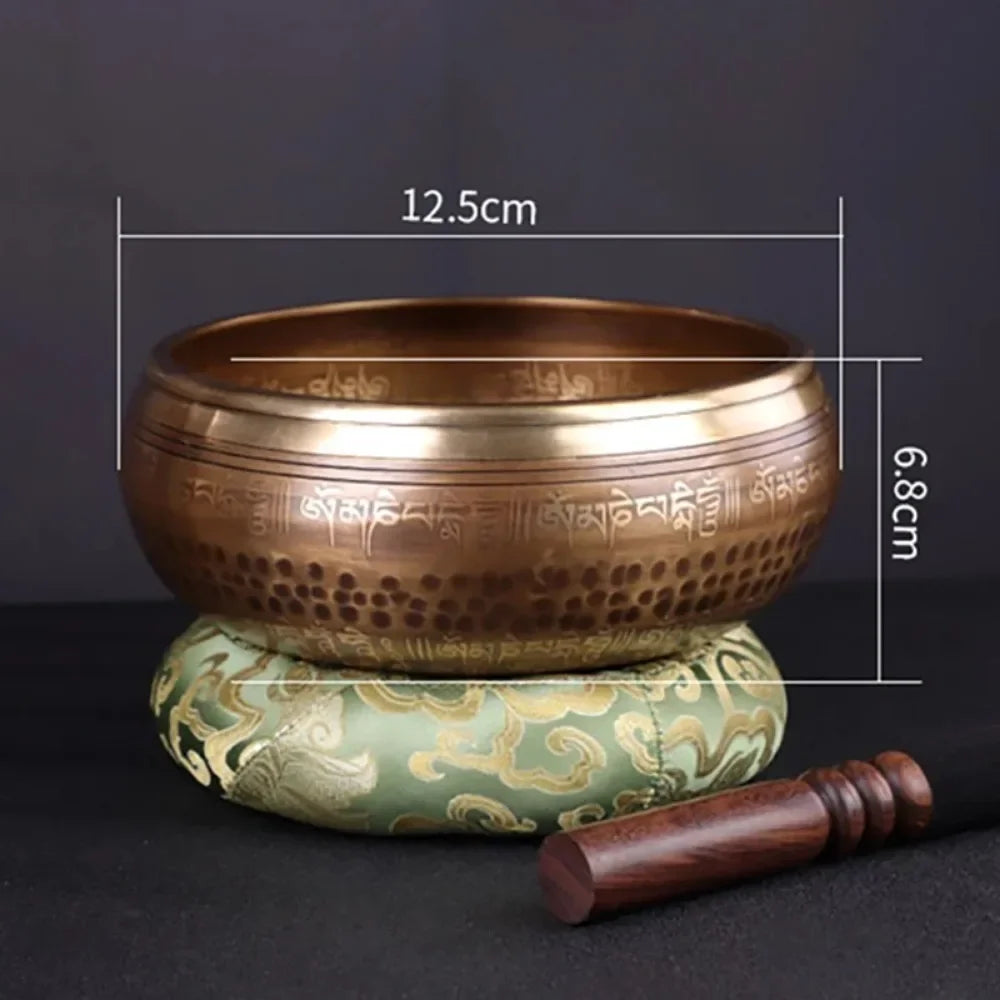 Tigela Tibetana Premium em Cobre Artesanal Nepalesa