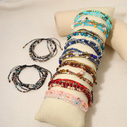 Pulseira Mini Boho Premium de Miçangas Multicamadas