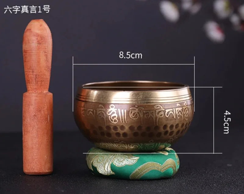 Tigela Tibetana Premium em Cobre Artesanal Nepalesa