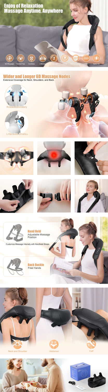 Almofada Massageadora Shiatsu Premium sem Fio
