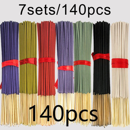 Kit Premium com 7 Conjuntos e 140 Varetas de Incenso