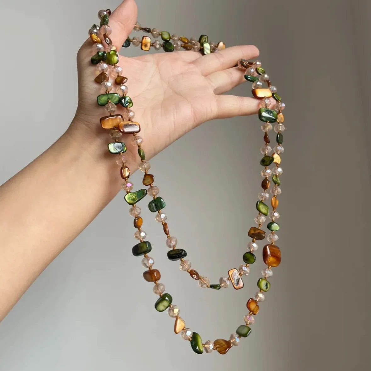 Colar Boho Vintage Premium de Pedra Natural Irregular
