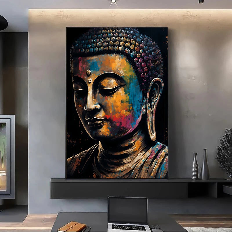 Quadro Vintage Premium Estátua de Buda