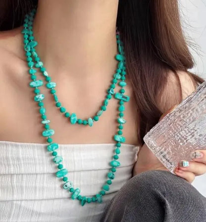 Colar Boho Vintage Premium de Pedra Natural Irregular