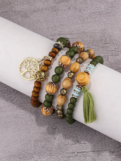 Kit de Pulseiras Boho Premium Árvore da Vida