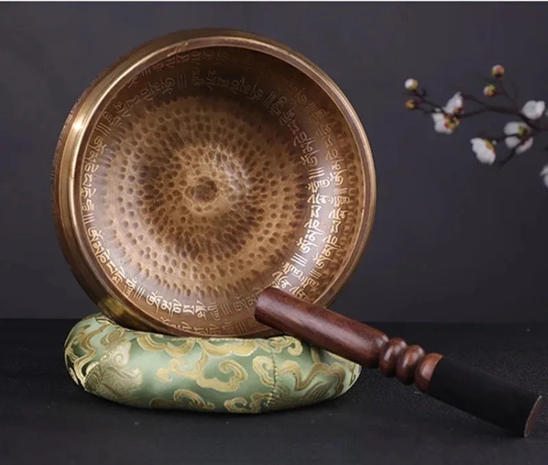 Tigela Tibetana Premium em Cobre Artesanal Nepalesa