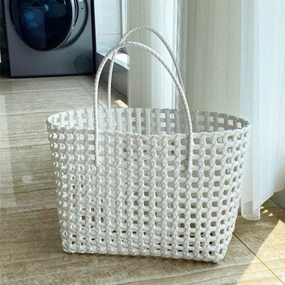 Ins Fashion Handmade Woven Large Capacity Bag Storage Basket Shopping Basket the Beach Bag Portable Vegetable Basket - Aloha Spirit Store