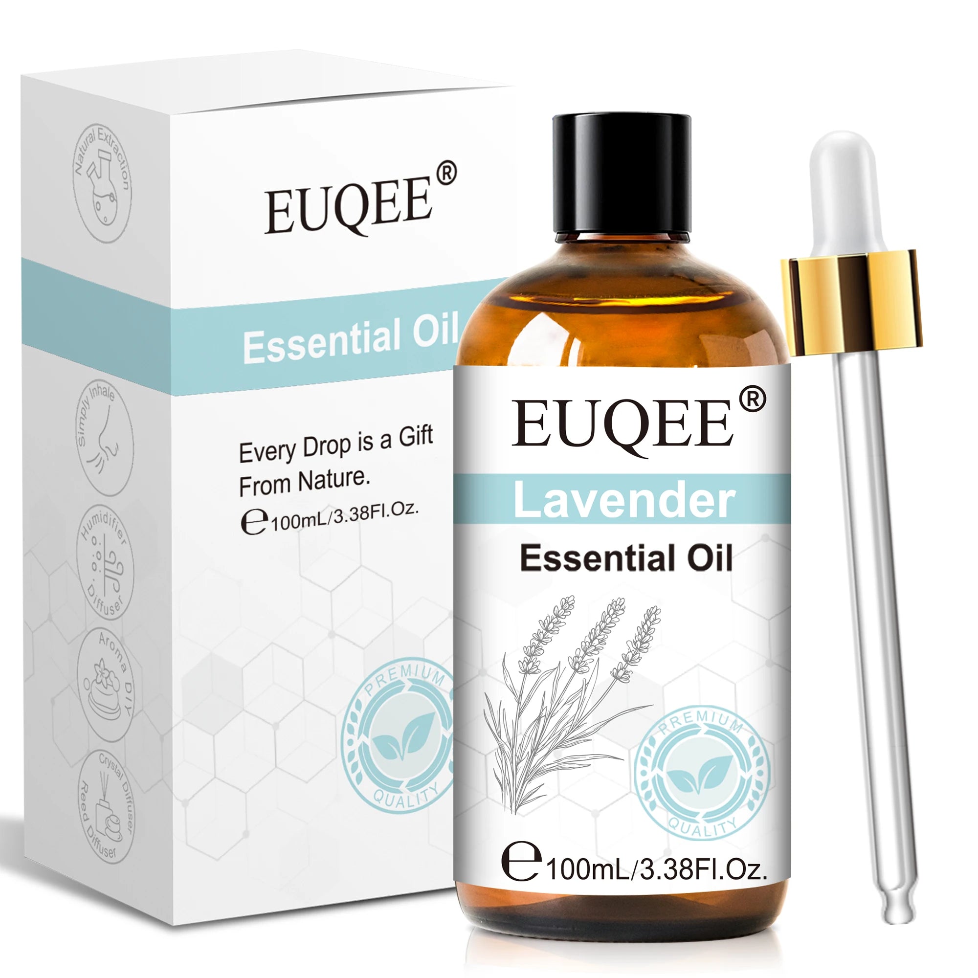 Óleo Essencial Premium EUQEE 100ml para Difusor de Varetas e Umidificador
