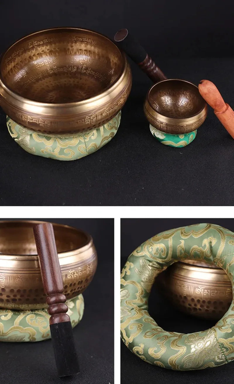 Tigela Tibetana Premium em Cobre Artesanal Nepalesa