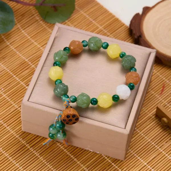 Pulseira Budista Tibetana Premium com Mantra das Seis Palavras