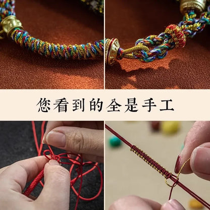 Pulseira Tibetana Artesanal Premium Om Mani Padme Hum
