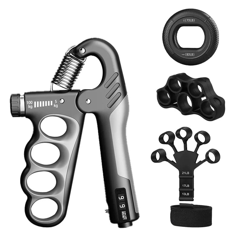 Expansor de Grip e Punho Premium Ajustável 5-150kg