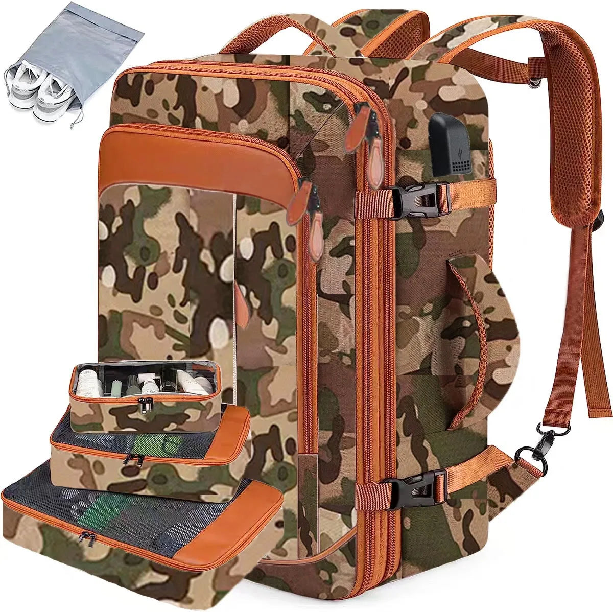 Mochila de Viagem Premium Grande Capacidade Expansível