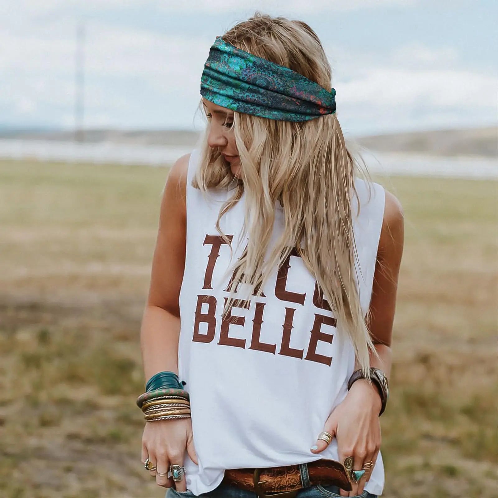 Faixa de Cabelo Turbante Boho Premium