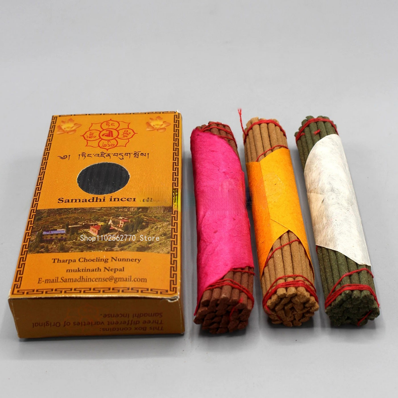 Kit Premium com 3 Pacotes de Incenso Tibetano Nepalês Artesanal