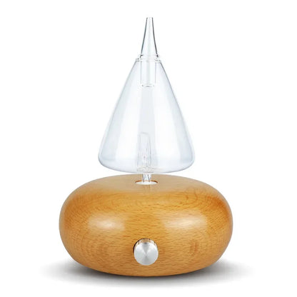 Difusor Nebulizador Luxuoso de Óleos Essenciais em Madeira e Vidro