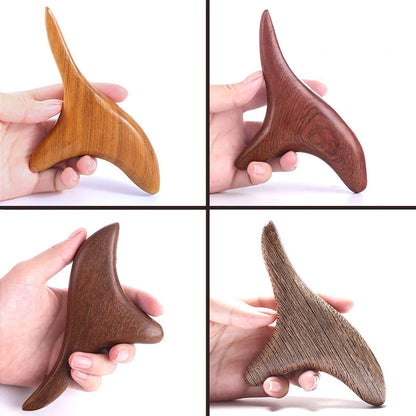 Ferramenta Premium Portátil de Massagem Gua Sha em Madeira