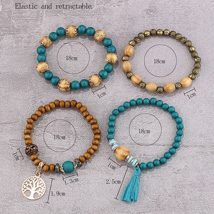 Conjunto Premium de Pulseiras Boho Árvore da Vida