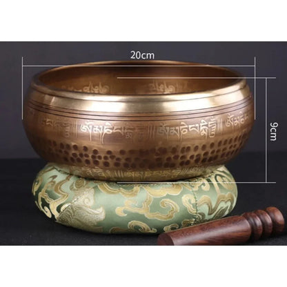 Tigela Tibetana Premium em Cobre Artesanal Nepalesa