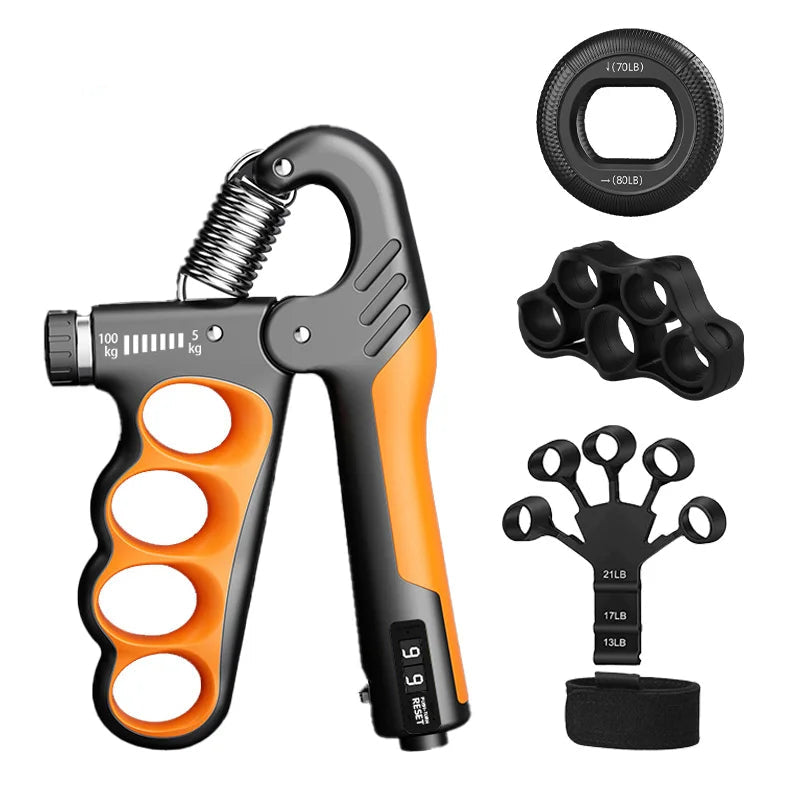 Expansor de Grip e Punho Premium Ajustável 5-150kg