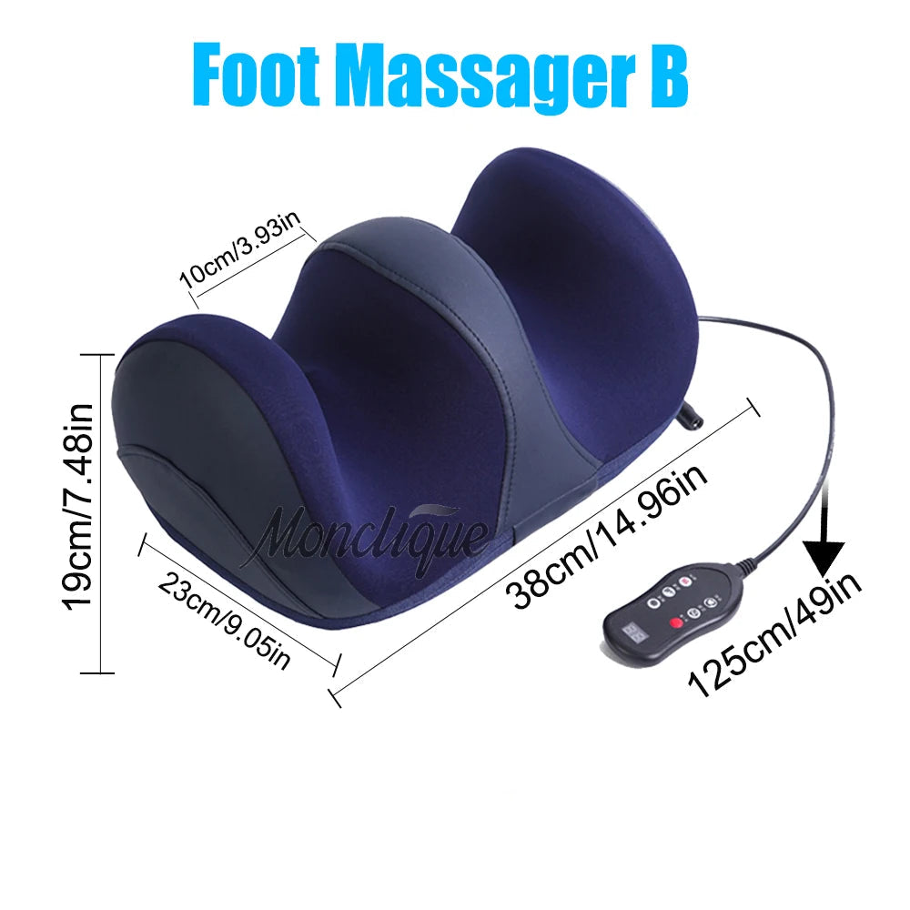 Massageador Elétrico Premium para Pés e Panturrilhas
