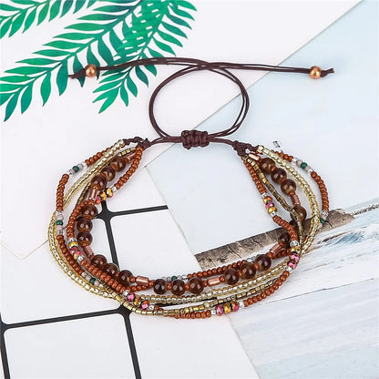 Pulseira Mini Boho Premium de Miçangas Multicamadas