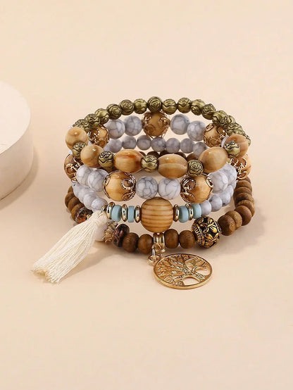 Kit de Pulseiras Boho Premium Árvore da Vida