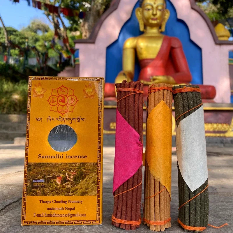 Kit Premium com 3 Pacotes de Incenso Tibetano Nepalês Artesanal