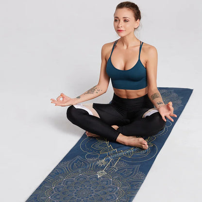 Toalha Tapete de Yoga Premium Dupla Face em Veludo