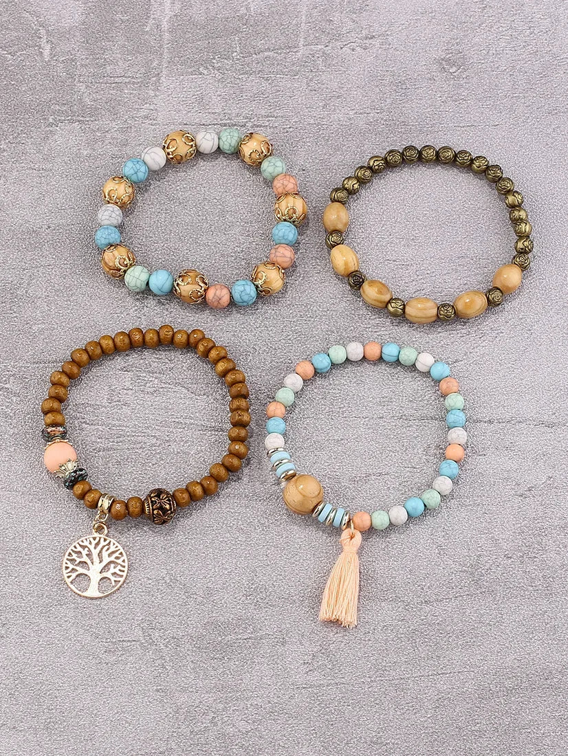 Kit de Pulseiras Boho Premium Árvore da Vida