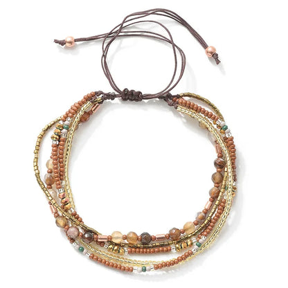 Pulseira Mini Boho Premium de Miçangas Multicamadas