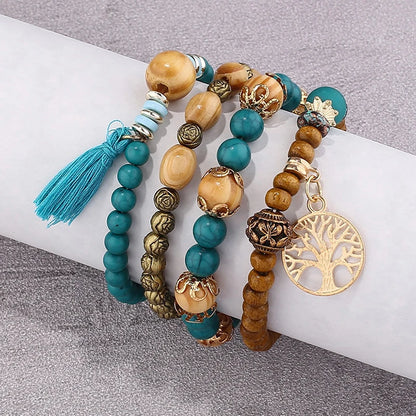 Kit de Pulseiras Boho Premium Árvore da Vida