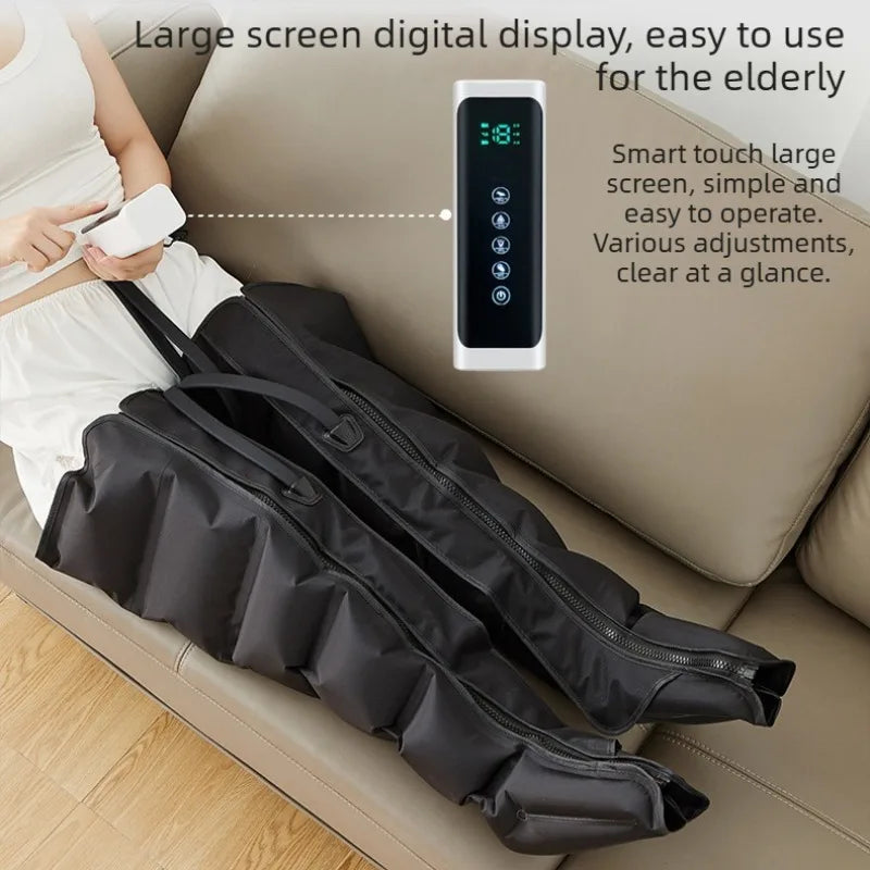 Massageador Elétrico Premium de Pressão de Ar para Pernas com Controle Remoto