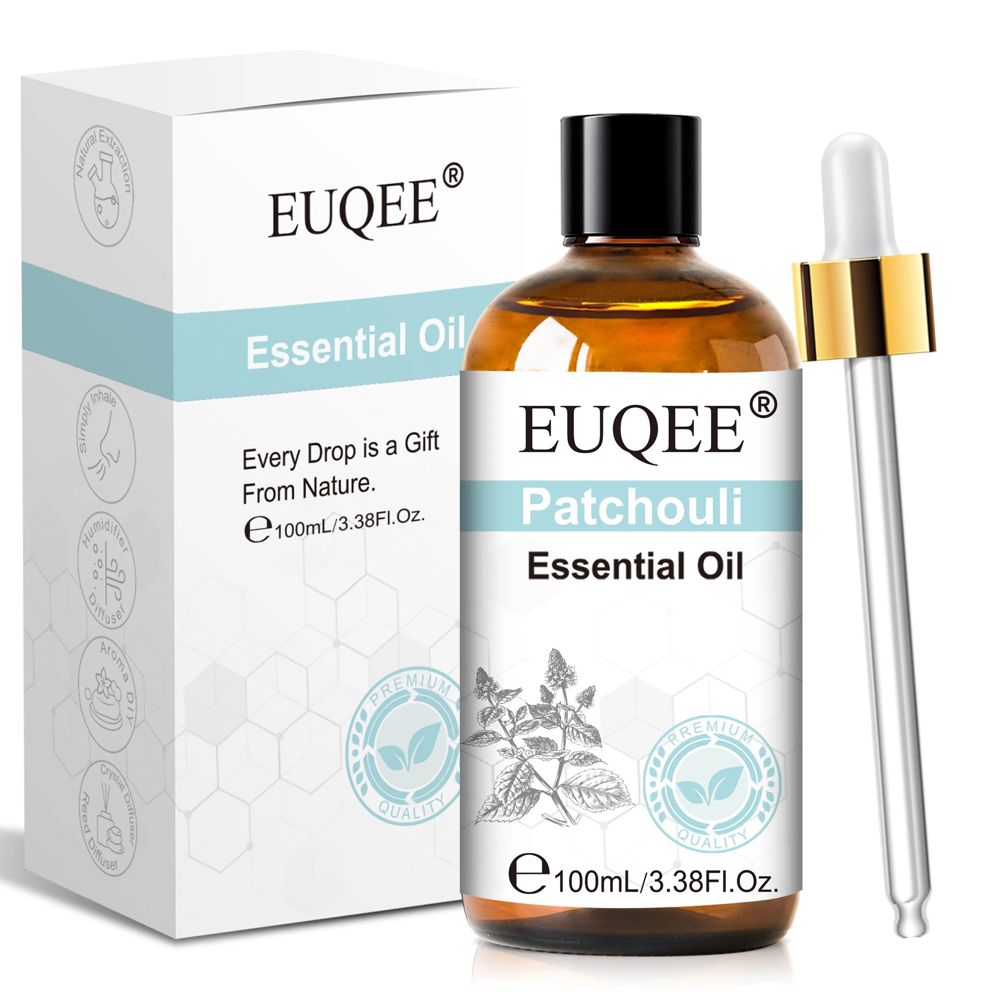 Óleo Essencial Premium EUQEE 100ml para Difusor de Varetas e Umidificador