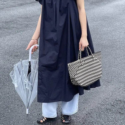 Large Capacity Beach Shopping Bags Woven Shoulder Bag Women Handmade Straw Handbags Summer Travel Bag - Aloha Spirit Store