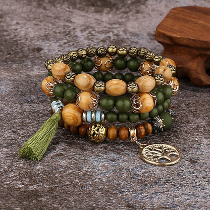 Conjunto Premium de Pulseiras Boho Árvore da Vida