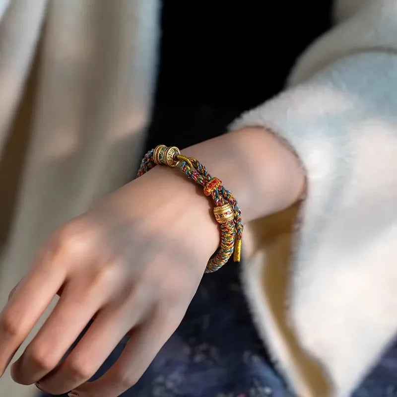 Pulseira Tibetana Artesanal Premium Om Mani Padme Hum
