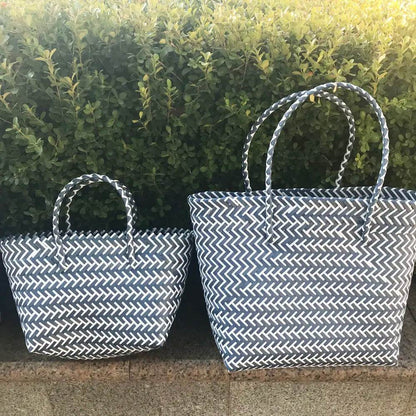 Large Capacity Beach Shopping Bags Woven Shoulder Bag Women Handmade Straw Handbags Summer Travel Bag - Aloha Spirit Store