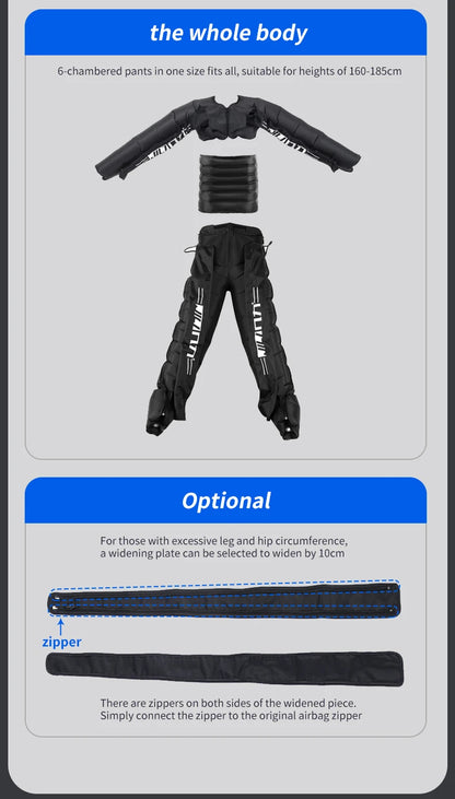 Botas de Pressoterapia Premium JILI com 6 Câmaras