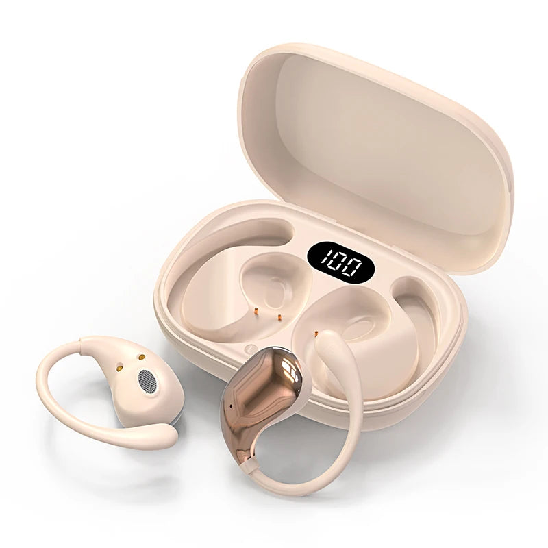 Fone de Ouvido Premium TWS Bluetooth 5.4 com Gancho