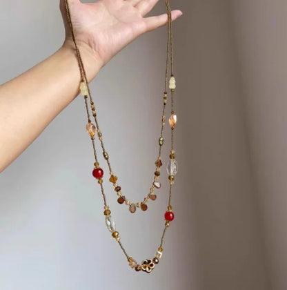 Colar Boho Vintage Premium de Pedra Natural Irregular