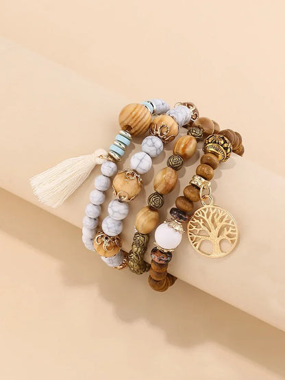 Kit de Pulseiras Boho Premium Árvore da Vida