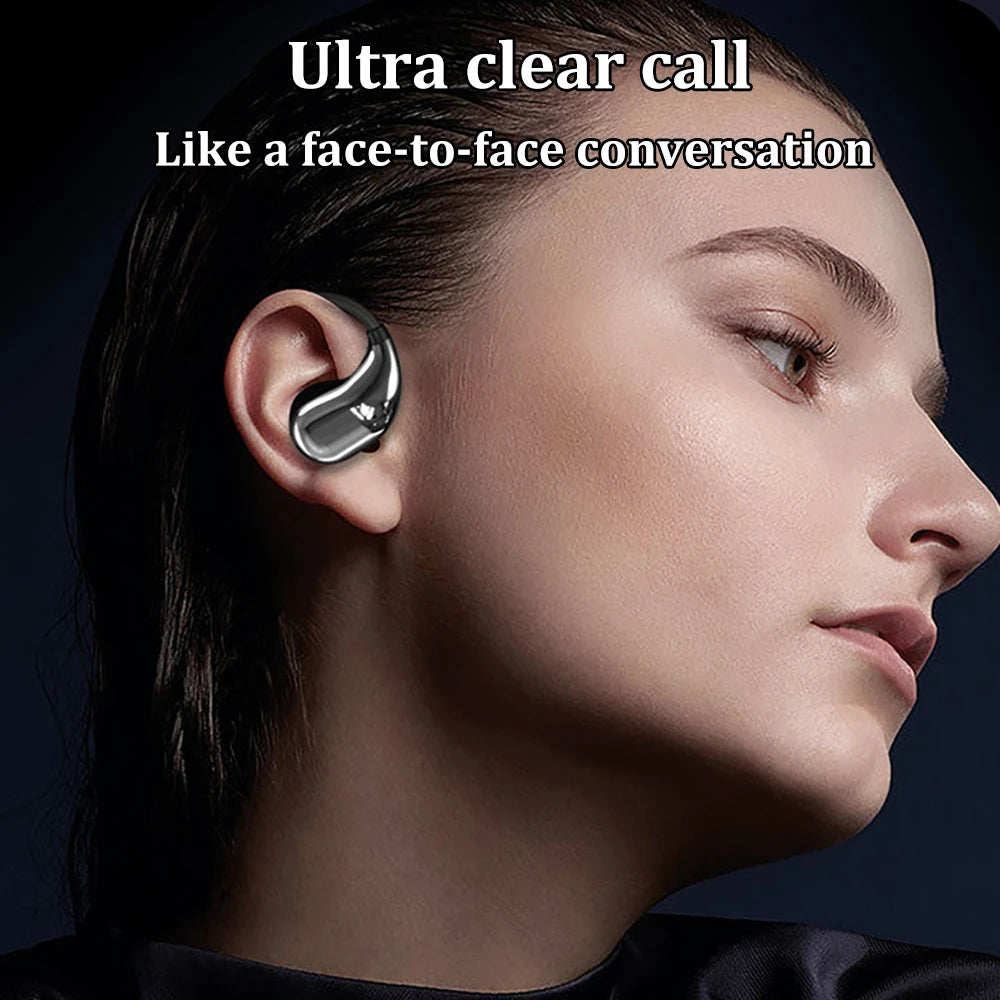 Fone de Ouvido Premium TWS Bluetooth 5.4 com Gancho