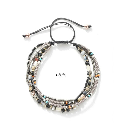 Pulseira Mini Boho Premium de Miçangas Multicamadas