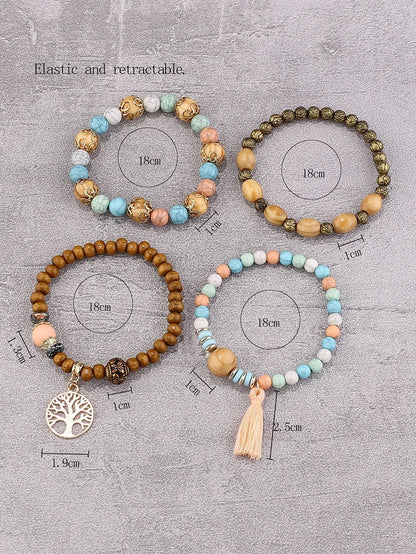 Kit de Pulseiras Boho Premium Árvore da Vida