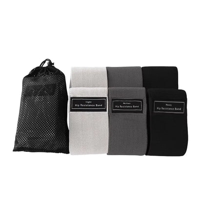 Kit Premium de Faixas de Resistência em Tecido para Glúteos e Coxas
