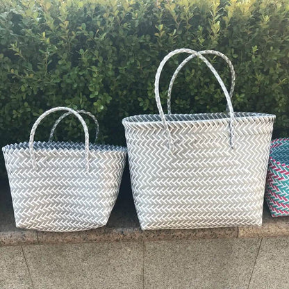 Large Capacity Beach Shopping Bags Woven Shoulder Bag Women Handmade Straw Handbags Summer Travel Bag - Aloha Spirit Store