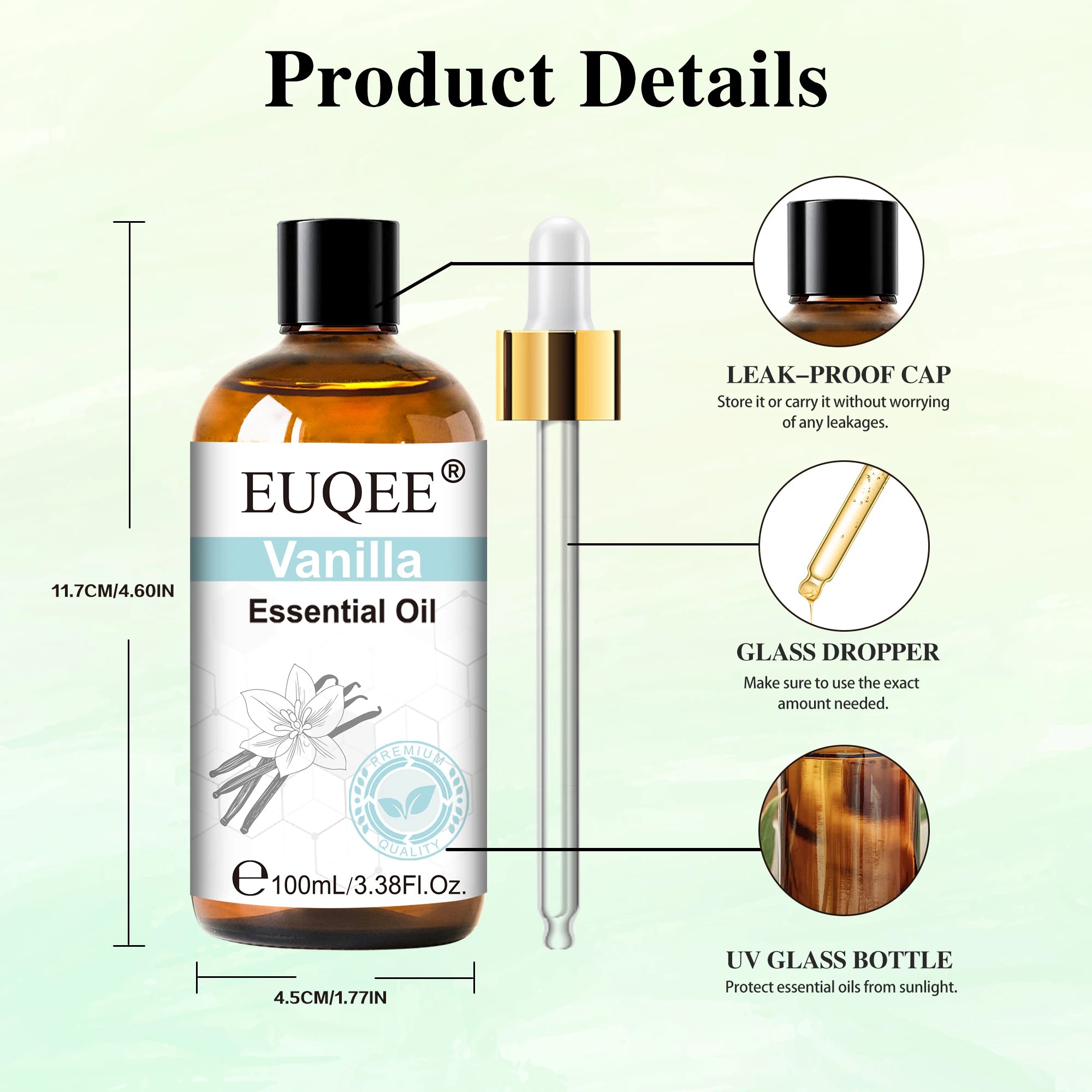 Óleo Essencial Premium EUQEE 100ml para Difusor de Varetas e Umidificador