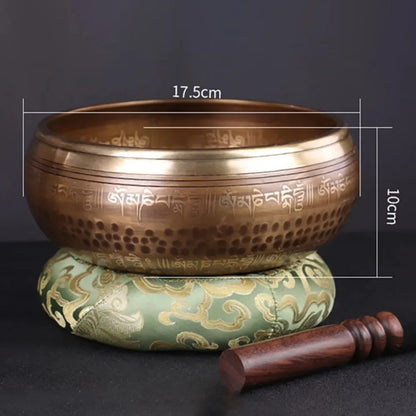 Tigela Tibetana Premium em Cobre Artesanal Nepalesa