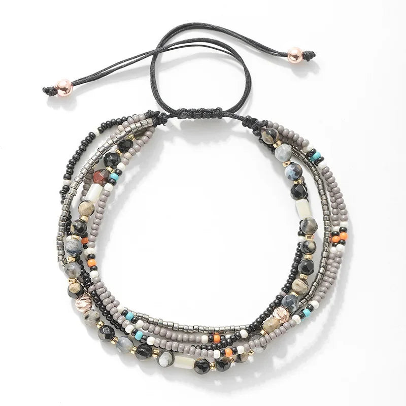 Pulseira Mini Boho Premium de Miçangas Multicamadas
